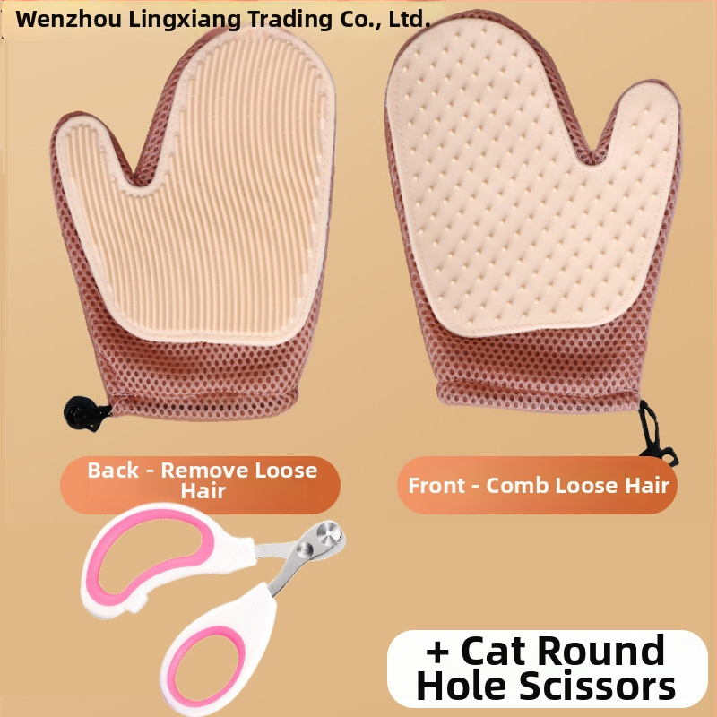 Ruky na starostlivosť o mačku – odstraňujú voľnú srsť, masážne rukavice, vhodné pre Ragdoll a dlhosrsté mačky; Značka Lingxiang