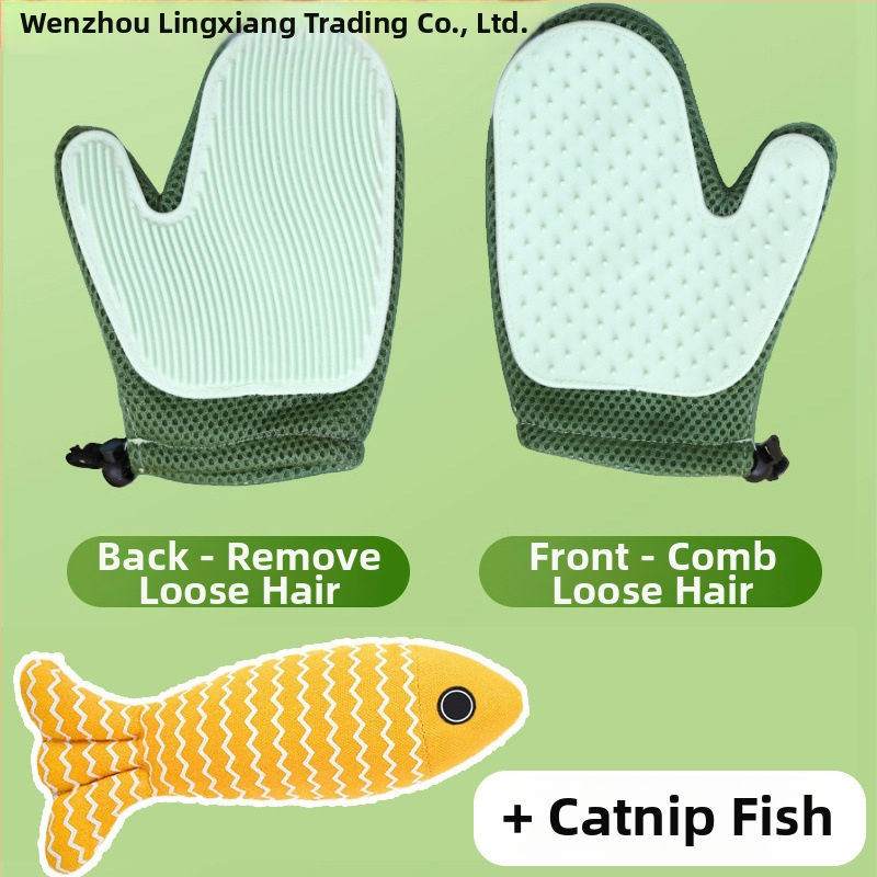Ruky na starostlivosť o mačku – odstraňujú voľnú srsť, masážne rukavice, vhodné pre Ragdoll a dlhosrsté mačky; Značka Lingxiang