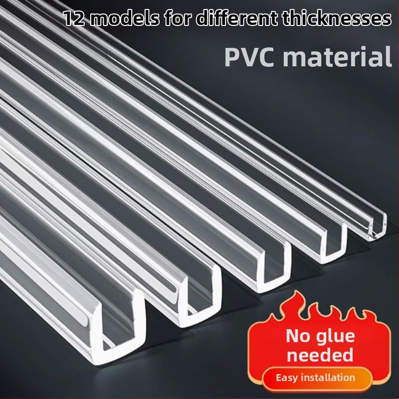 U‑tvarovaný priehľadný silikónový okrajový ochranný pás pre stolík na kávu zo skla – ochrana rohov