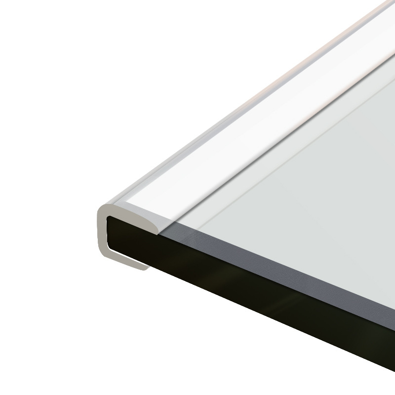 Protector de margine din silicon, transparent, în formă de U, pentru masă de cafea din sticlă securizată – protecție a colțurilor