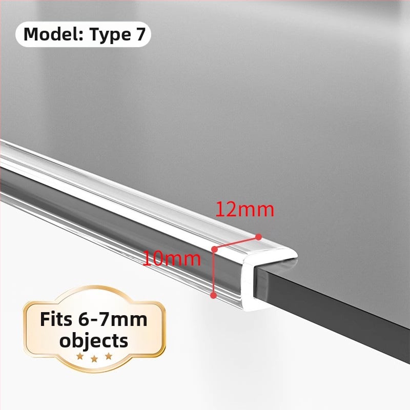 U‑tvarovaný priehľadný silikónový okrajový ochranný pás pre stolík na kávu zo skla – ochrana rohov