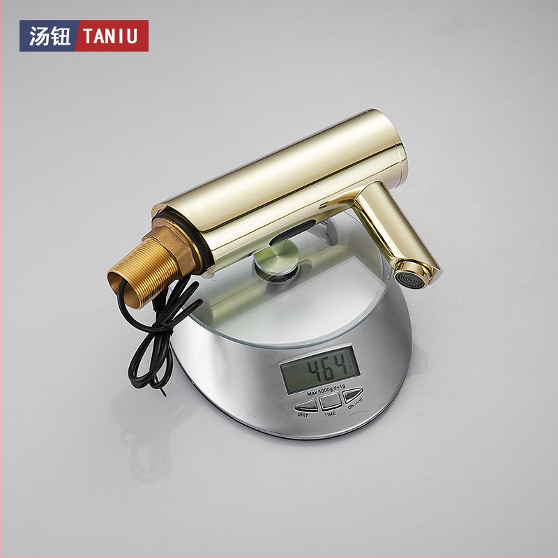 Indukciós szenzoros mosdócsap meleg- és hideg vízhez, réz testtel, egycsöves csatlakozás, G1/2