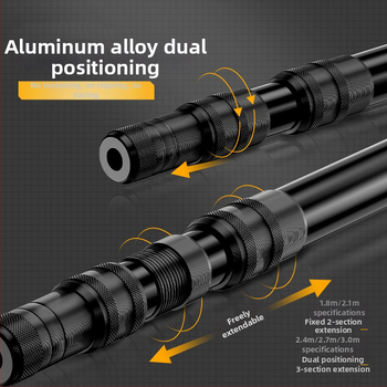 Giant Fin King Karbónový pevný držiak prútu na ryby s viac smerovou rotáciou