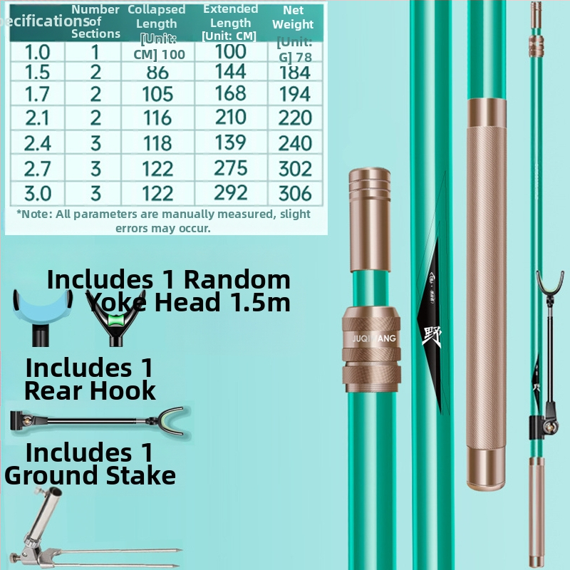 Giant Fin King Karbónový pevný držiak prútu na ryby s viac smerovou rotáciou