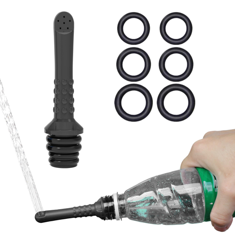 Intim higiénia irigátor, mini hordozható, AQUARINSE, PP anyag, Irrigator, használat: üres palack behelyezése, modern minimalista dizájn