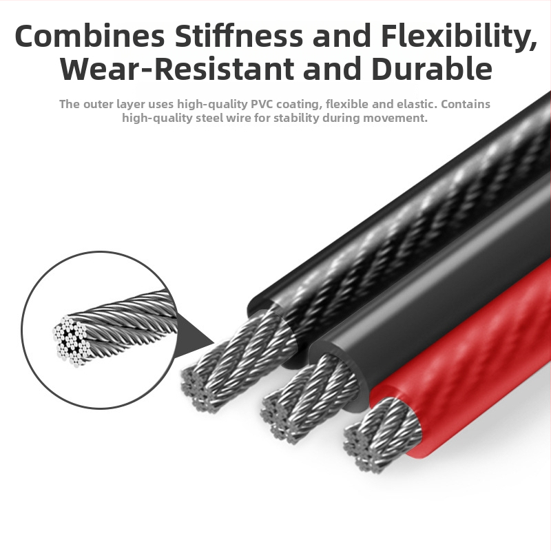 Accesorii pentru săritură cu coarda, frânghie din silicon/PVC, 3 m frânghie de rezervă pentru echipament de fitness