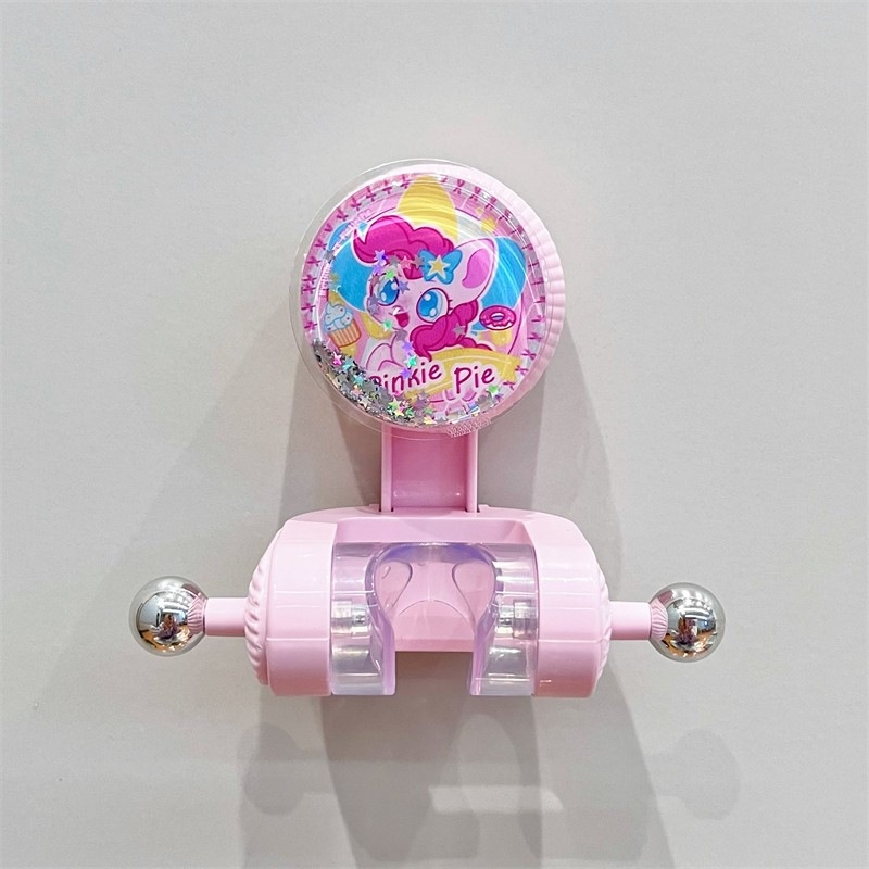 Gyerekeknek készült zuhanytartó szívófejes kivitel, mozgatható konzol, fúrás nélküli telepítés, strapabíró fürdőszobai rögzítés, virágos dizájn