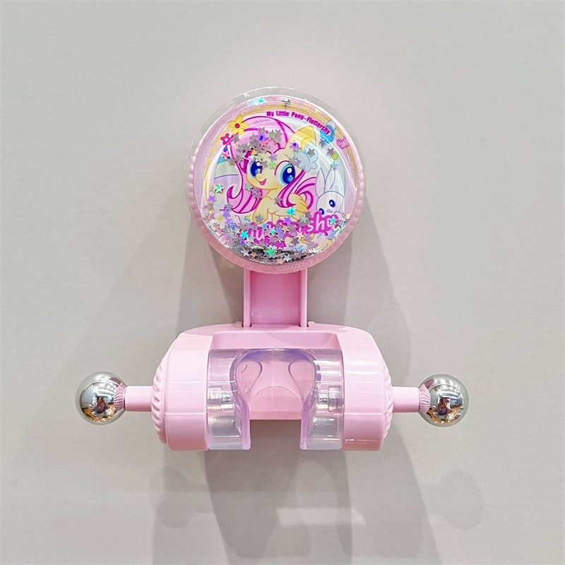 Gyerekeknek készült zuhanytartó szívófejes kivitel, mozgatható konzol, fúrás nélküli telepítés, strapabíró fürdőszobai rögzítés, virágos dizájn