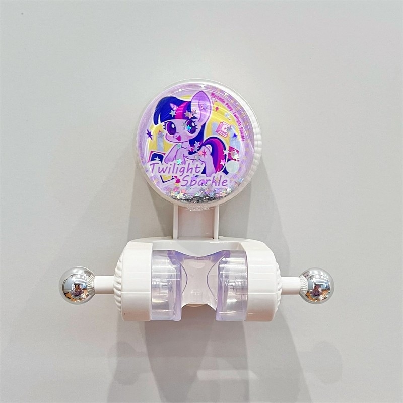 Gyerekeknek készült zuhanytartó szívófejes kivitel, mozgatható konzol, fúrás nélküli telepítés, strapabíró fürdőszobai rögzítés, virágos dizájn