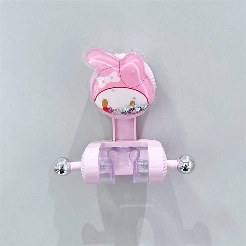 Gyerekeknek készült zuhanytartó szívófejes kivitel, mozgatható konzol, fúrás nélküli telepítés, strapabíró fürdőszobai rögzítés, virágos dizájn