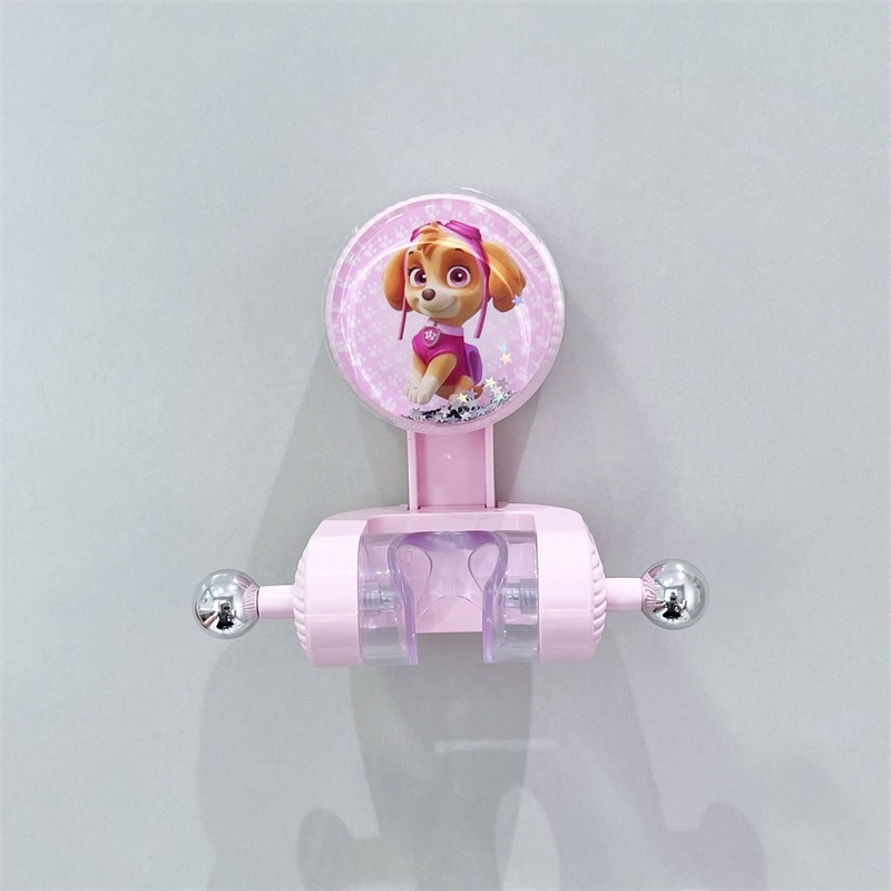 Gyerekeknek készült zuhanytartó szívófejes kivitel, mozgatható konzol, fúrás nélküli telepítés, strapabíró fürdőszobai rögzítés, virágos dizájn