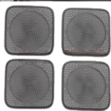 Belső porvédő fedél a hangszórógyűrűhöz és a központi szellőzőhöz, modell Equation Leopard Titanium 7, rozsdamentes acél