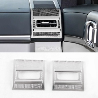 Belső porvédő fedél a hangszórógyűrűhöz és a központi szellőzőhöz, modell Equation Leopard Titanium 7, rozsdamentes acél