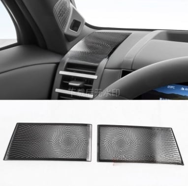 Belső porvédő fedél a hangszórógyűrűhöz és a központi szellőzőhöz, modell Equation Leopard Titanium 7, rozsdamentes acél