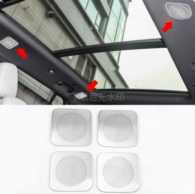 Belső porvédő fedél a hangszórógyűrűhöz és a központi szellőzőhöz, modell Equation Leopard Titanium 7, rozsdamentes acél