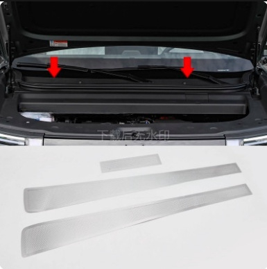 Belső porvédő fedél a hangszórógyűrűhöz és a központi szellőzőhöz, modell Equation Leopard Titanium 7, rozsdamentes acél