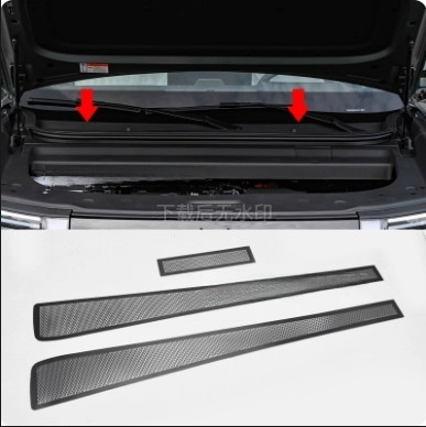 Belső porvédő fedél a hangszórógyűrűhöz és a központi szellőzőhöz, modell Equation Leopard Titanium 7, rozsdamentes acél