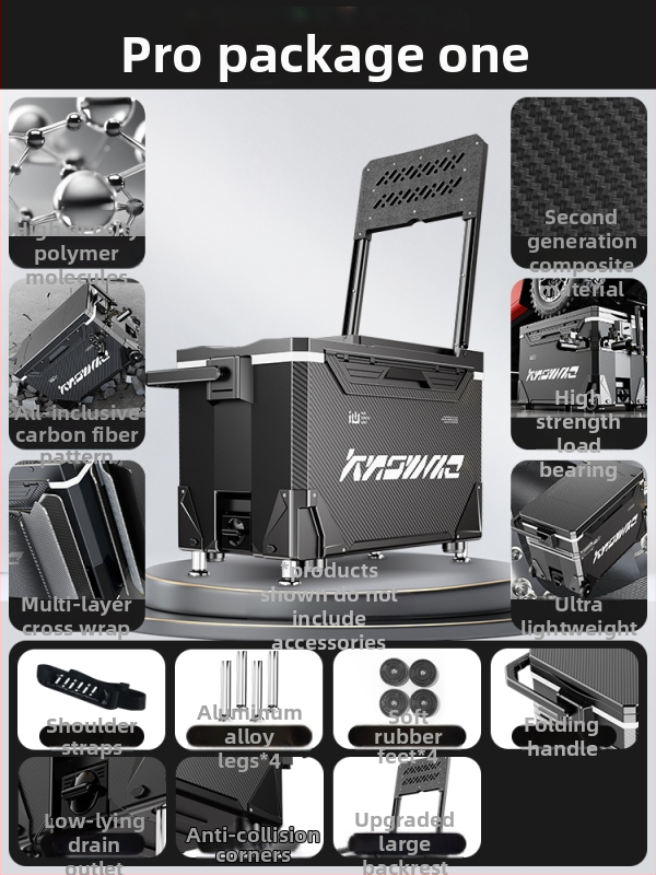 Rybárska krabica – kompletná sada, multifunkčná s kolieskami, PP materiál, objem <9 L