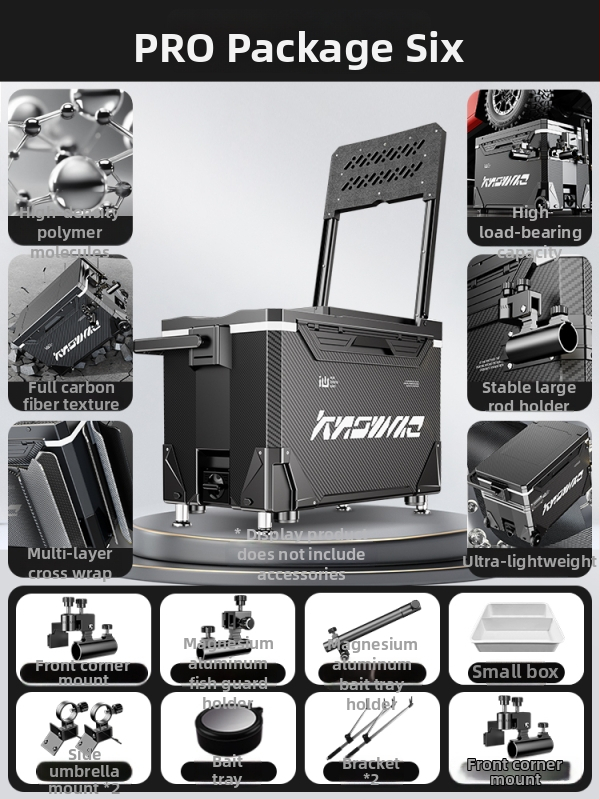 Rybárska krabica – kompletná sada, multifunkčná s kolieskami, PP materiál, objem <9 L