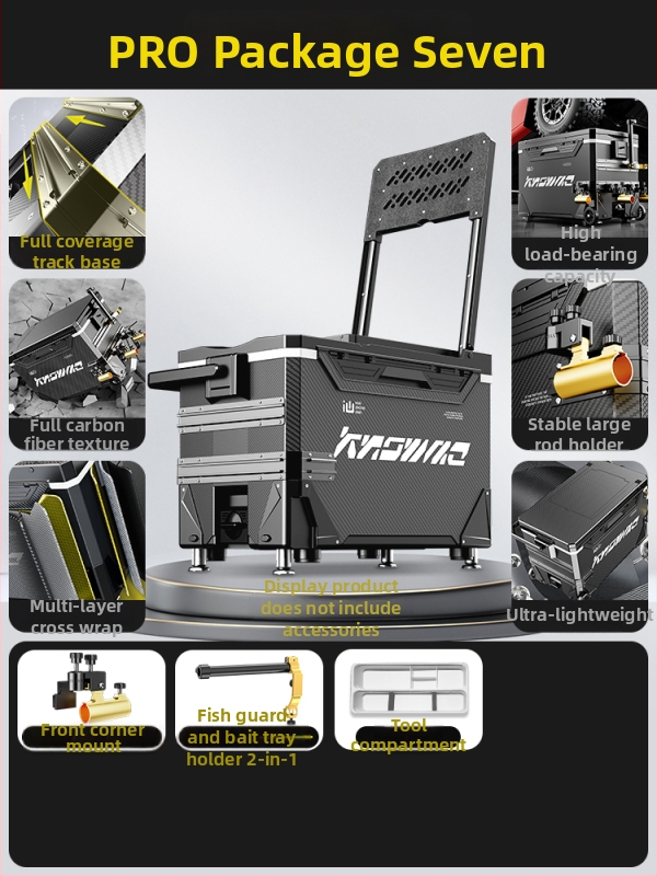 Rybárska krabica – kompletná sada, multifunkčná s kolieskami, PP materiál, objem <9 L