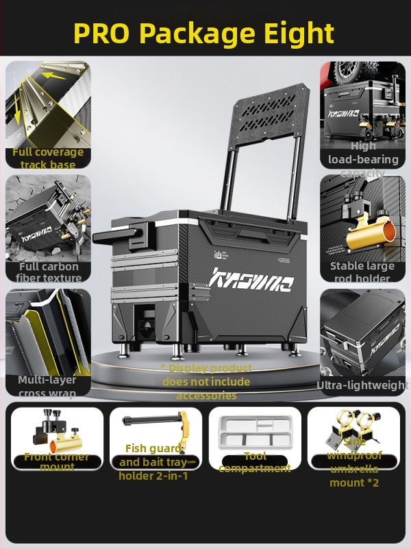 Rybárska krabica – kompletná sada, multifunkčná s kolieskami, PP materiál, objem <9 L