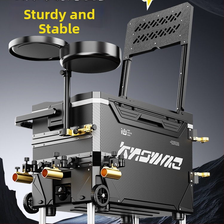 Rybárska krabica – kompletná sada, multifunkčná s kolieskami, PP materiál, objem <9 L