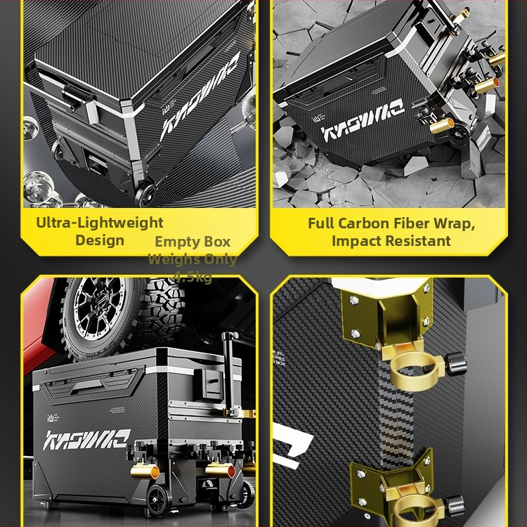 Rybárska krabica – kompletná sada, multifunkčná s kolieskami, PP materiál, objem <9 L