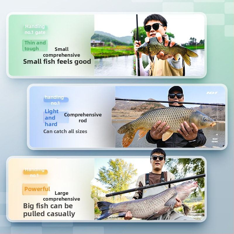 Handing No.1 5. generációs horgászbot kárászhoz, karbon nyéllel, L/M/H markolattal