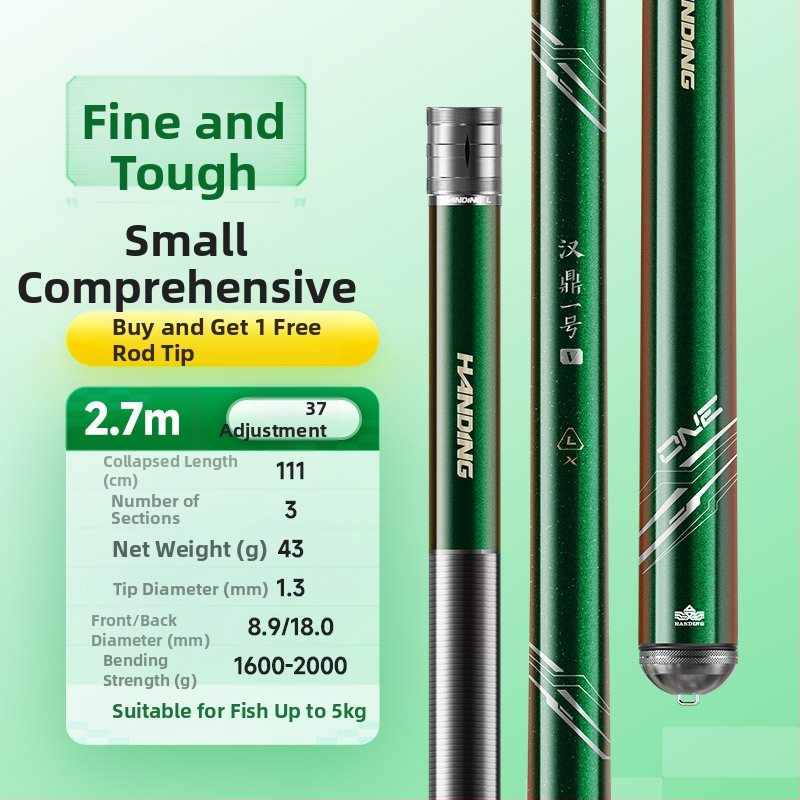 Handing No.1 5. generációs horgászbot kárászhoz, karbon nyéllel, L/M/H markolattal