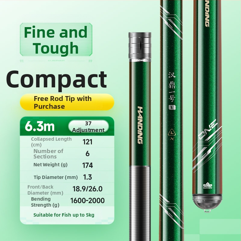 Handing No.1 5. generációs horgászbot kárászhoz, karbon nyéllel, L/M/H markolattal