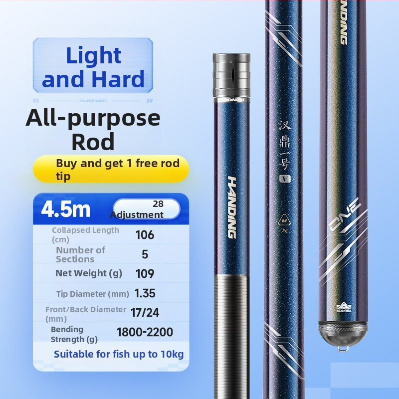 Handing No.1 5. generációs horgászbot kárászhoz, karbon nyéllel, L/M/H markolattal