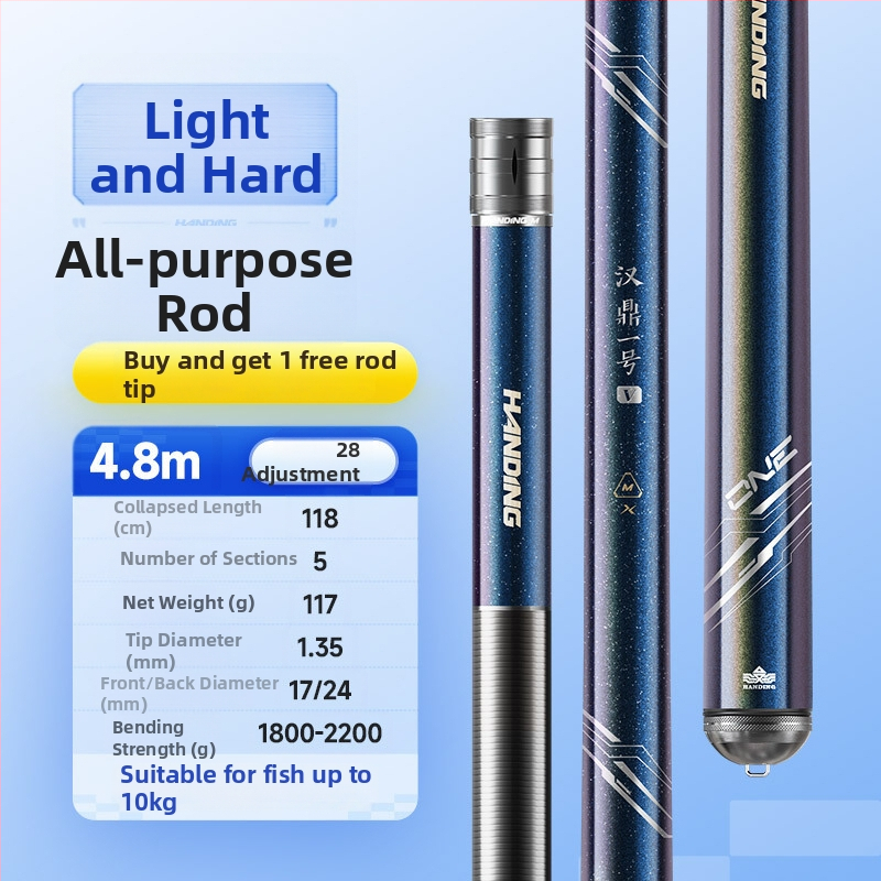 Handing No.1 5. generációs horgászbot kárászhoz, karbon nyéllel, L/M/H markolattal