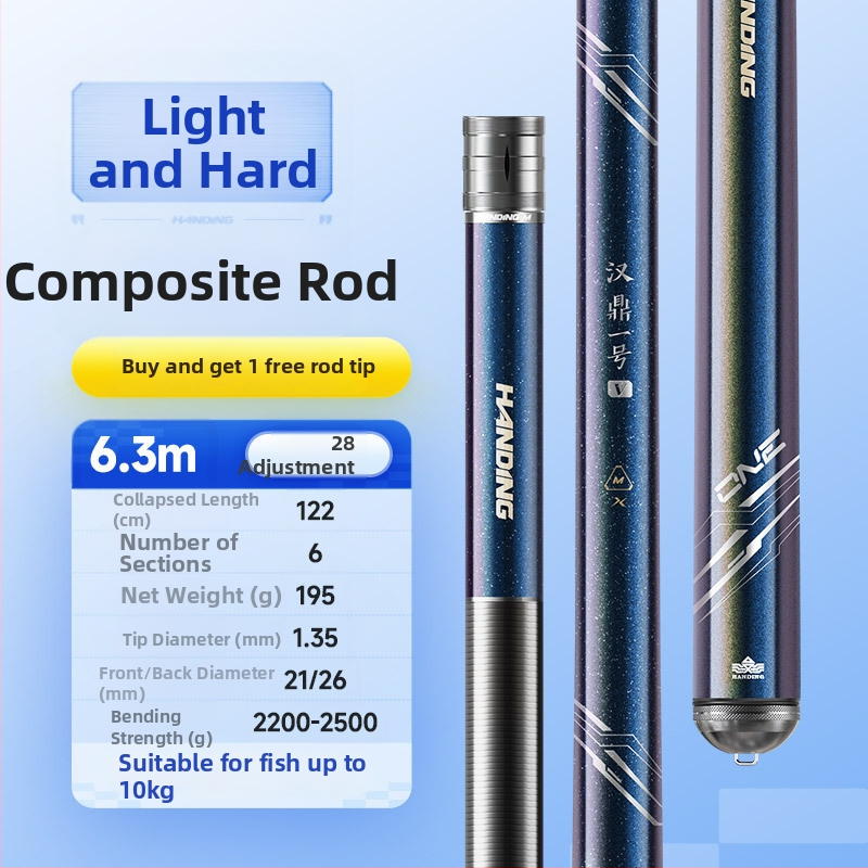 Handing No.1 5. generációs horgászbot kárászhoz, karbon nyéllel, L/M/H markolattal