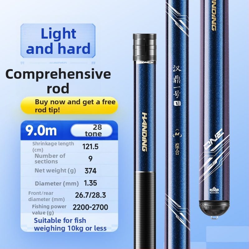 Handing No.1 5. generációs horgászbot kárászhoz, karbon nyéllel, L/M/H markolattal