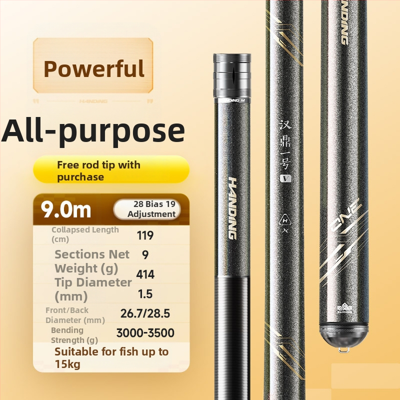 Handing No.1 5. generációs horgászbot kárászhoz, karbon nyéllel, L/M/H markolattal