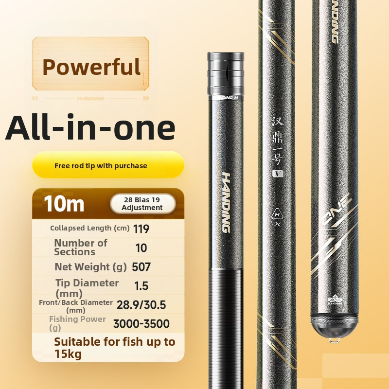 Handing No.1 5. generációs horgászbot kárászhoz, karbon nyéllel, L/M/H markolattal