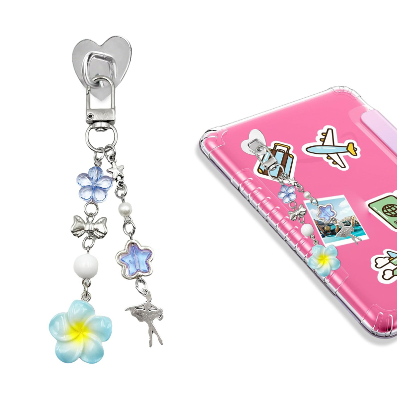 Pandantiv pentru telefon cu funda perlată - plastic/rășină, fabricat parțial manual, Primăvara 2025, model 15431009