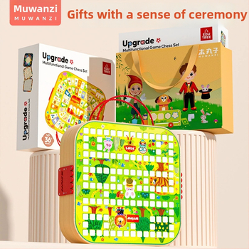 Drvena višefunkcionalna društvena igra: šah, dama i Ludo na jednoj ploči – materijal: drvo; kategorija: društvena igra; dobna skupina: 4–6, 7–14, 15–35; pakiranje: šarena kutija