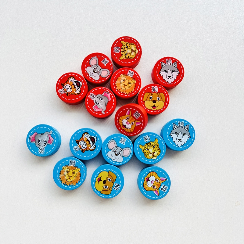 Drveni višefunkcionalni set društvenih igara za djecu: uključuje tic-tac-toe, dama, gomoku i kineski šah; multifunkcionalni stolni set za uzrast 4–6 godina