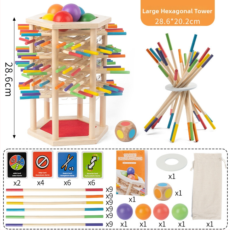 Drvena obrazovna društvena igra za djecu od 4 do 6 godina, interaktivna roditeljsko-dječja igra, razvoj koordinacije ruka-oko — Xinchen