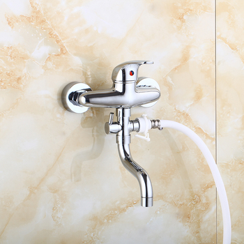 Kuhinjski tuš slavina s troputnim dijeliteljem, spoj 1 na 2, 6° rotirajuće vodovodne cijevi, cijeli bakreni jezgreni ventil, elektroplakirani završni premaz