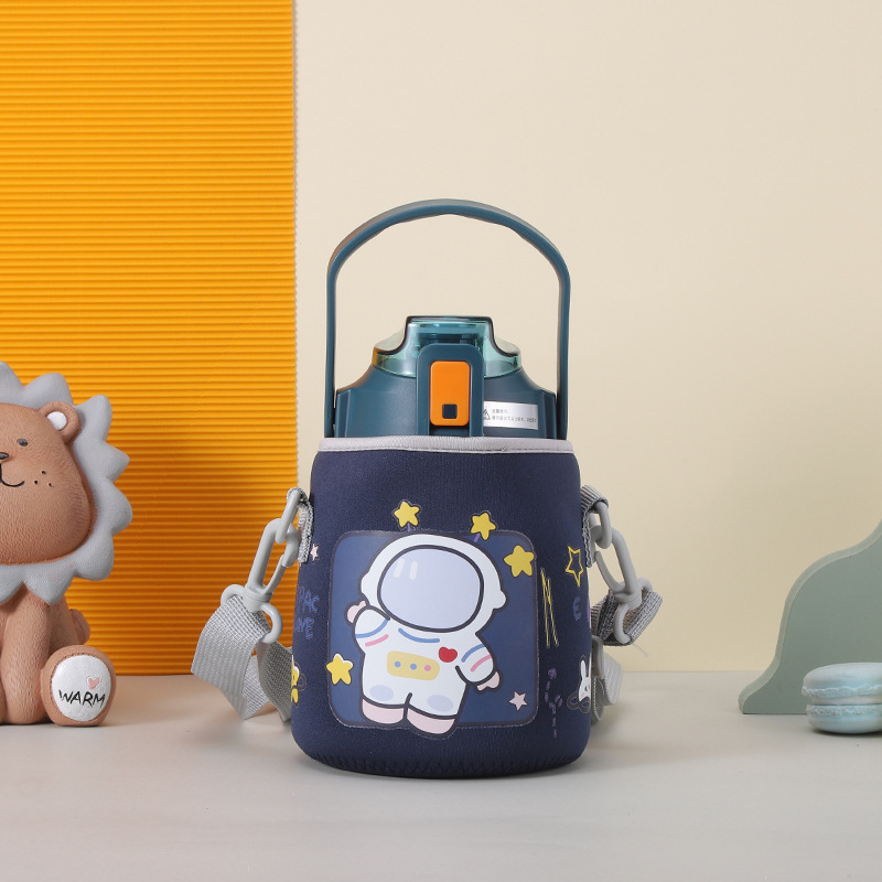 Navlaka za čašu s karikaturnim dizajnom i dijagonalnom naramenicom, platno, tisak logotipa, mogućnost prilagodbe, Gold wheel premium kvaliteta, pakiranje 7x18x29 cm