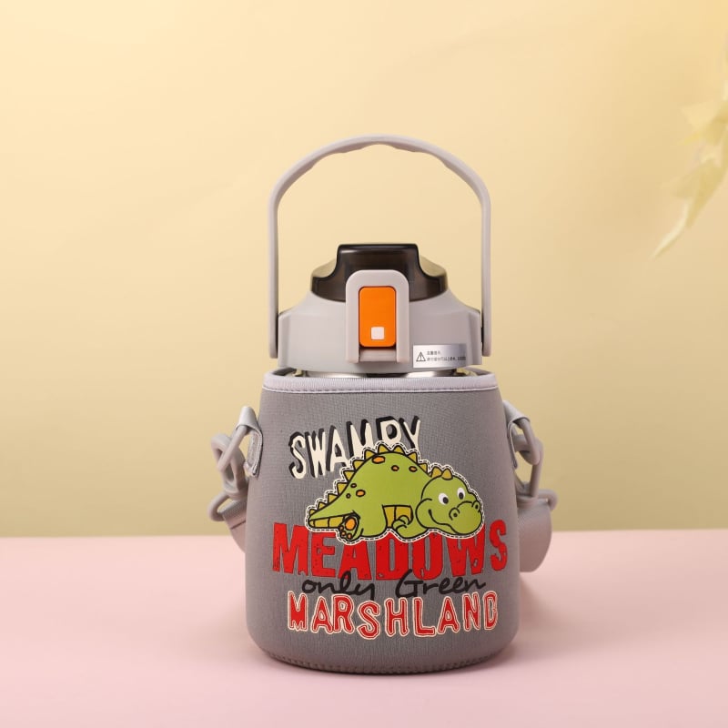 Navlaka za čašu s karikaturnim dizajnom i dijagonalnom naramenicom, platno, tisak logotipa, mogućnost prilagodbe, Gold wheel premium kvaliteta, pakiranje 7x18x29 cm