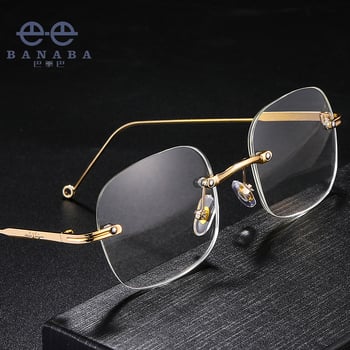 Naočale za čitanje bez okvira, zaštita od plave svjetlosti, okrugli vintage stil, PC leće, model 6006, metalna konstrukcija, pogodne za ovalno lice