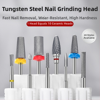 Κεφαλή λείανσης επιφάνειας νυχιών από βολφράμιο ατσάλι; για προετοιμασία και αφαίρεση gel polish; κατασκευή από ανοξείδωτο χάλυβα και βολφράμιο ατσάλι