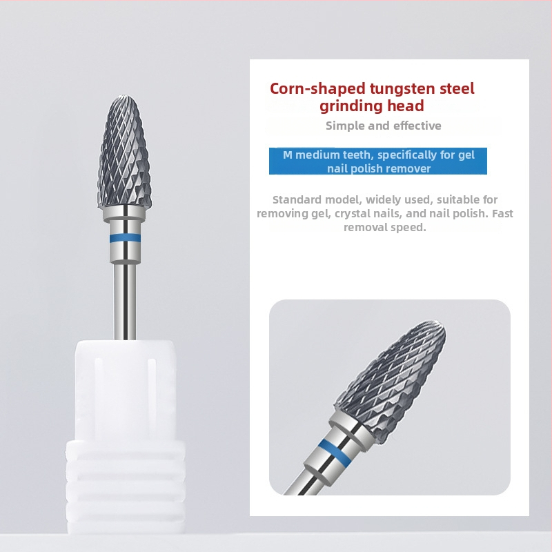 Κεφαλή λείανσης επιφάνειας νυχιών από βολφράμιο ατσάλι; για προετοιμασία και αφαίρεση gel polish; κατασκευή από ανοξείδωτο χάλυβα και βολφράμιο ατσάλι