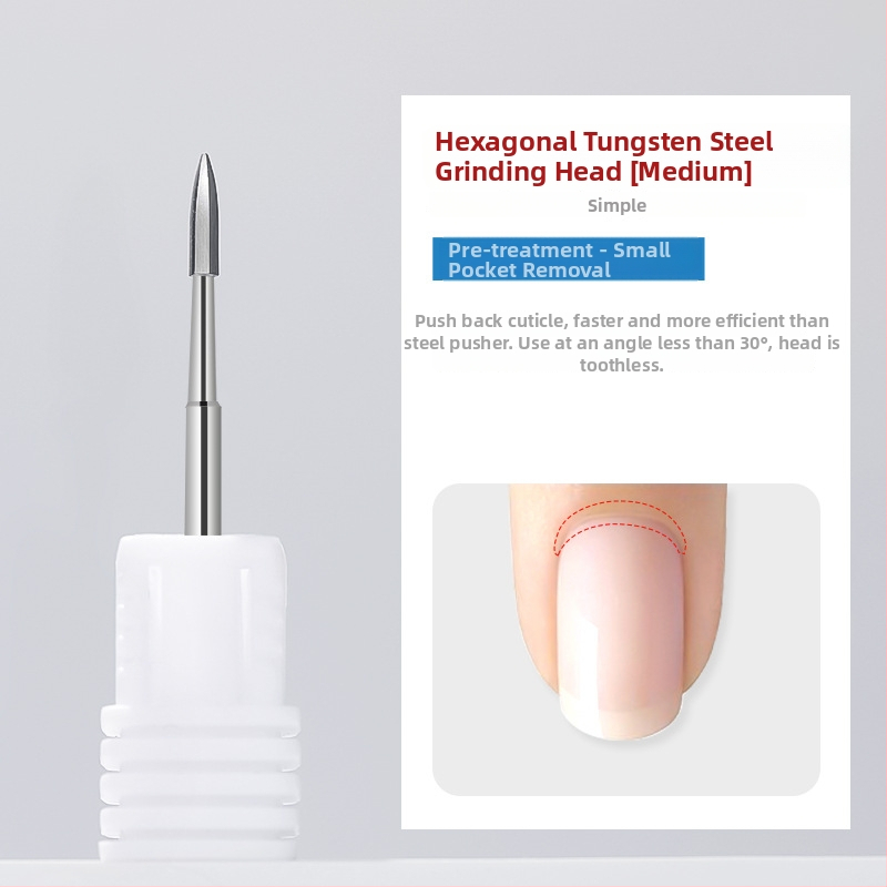 Κεφαλή λείανσης επιφάνειας νυχιών από βολφράμιο ατσάλι; για προετοιμασία και αφαίρεση gel polish; κατασκευή από ανοξείδωτο χάλυβα και βολφράμιο ατσάλι