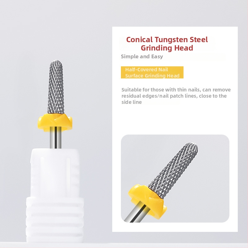 Κεφαλή λείανσης επιφάνειας νυχιών από βολφράμιο ατσάλι; για προετοιμασία και αφαίρεση gel polish; κατασκευή από ανοξείδωτο χάλυβα και βολφράμιο ατσάλι