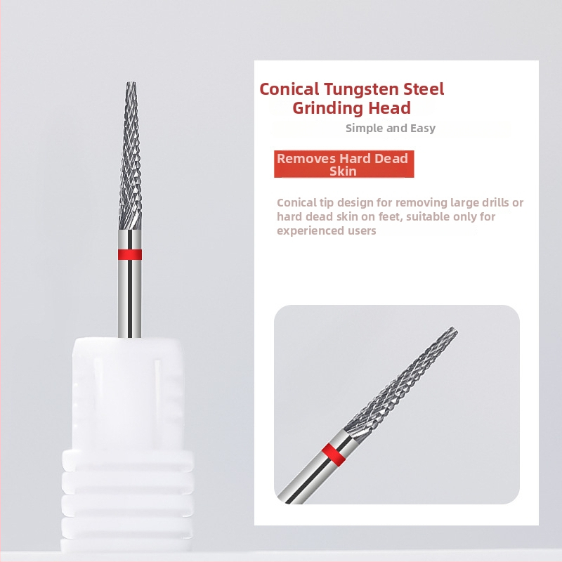 Κεφαλή λείανσης επιφάνειας νυχιών από βολφράμιο ατσάλι; για προετοιμασία και αφαίρεση gel polish; κατασκευή από ανοξείδωτο χάλυβα και βολφράμιο ατσάλι