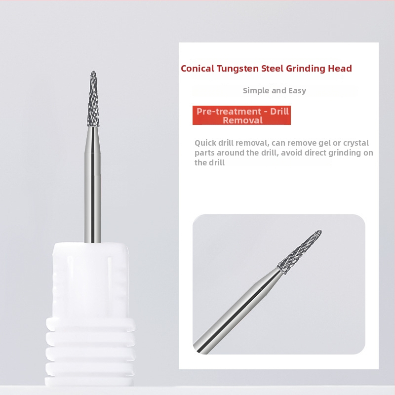 Κεφαλή λείανσης επιφάνειας νυχιών από βολφράμιο ατσάλι; για προετοιμασία και αφαίρεση gel polish; κατασκευή από ανοξείδωτο χάλυβα και βολφράμιο ατσάλι